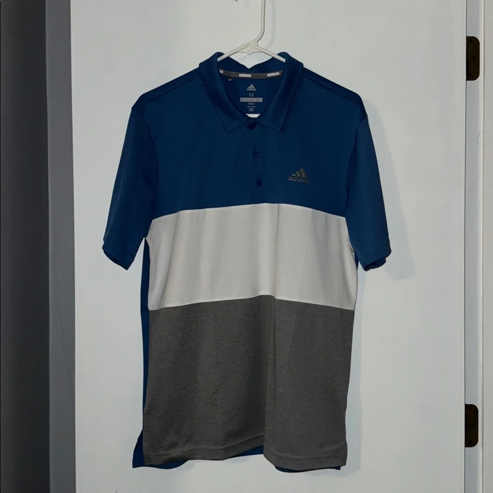 Men’s Adidas Golf Polo Blue Medium